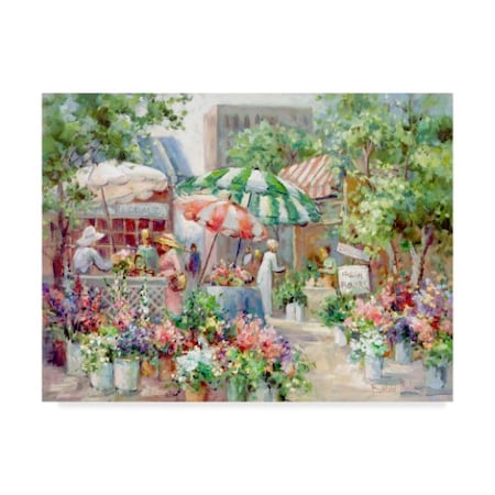 Barbara Mock 'Flower Market' Canvas Art,24x32